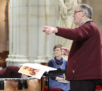 Nov 2021, George Jones instructs the choir