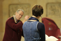 Nov 2021, George Jones conducts Harriet Eyley in rehearsal